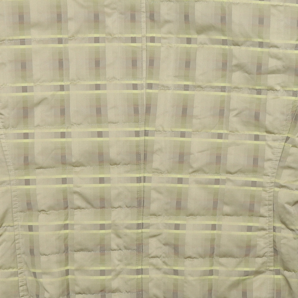 DELMOD Womens Beige Check  Jacket  Size 16