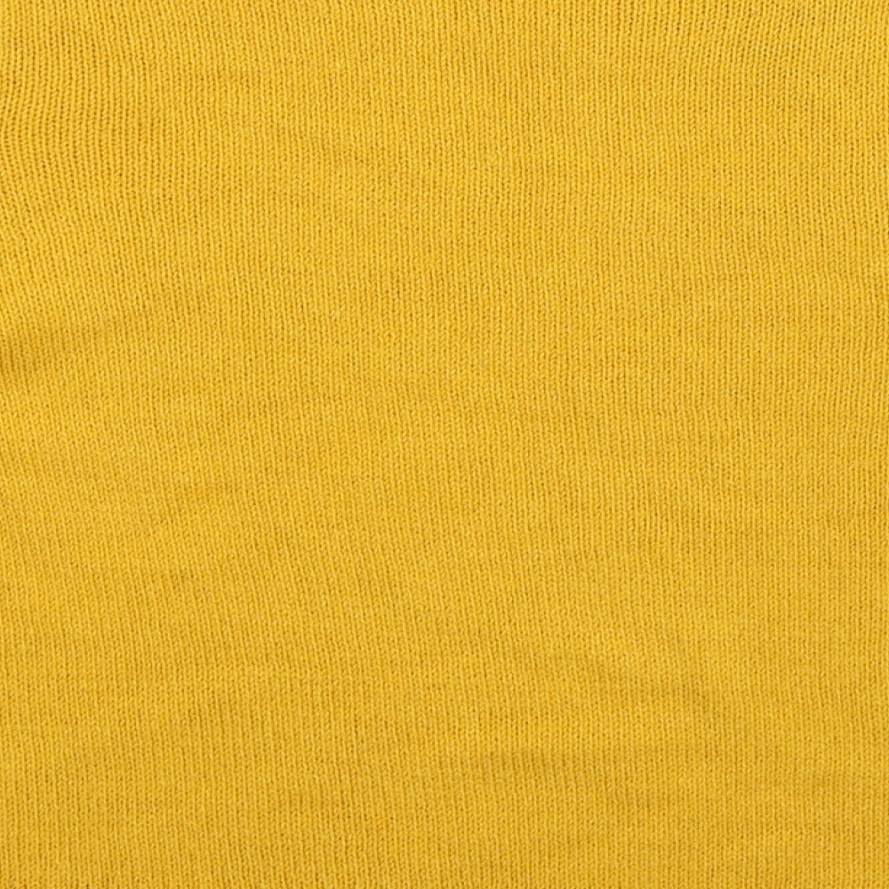 Divided Womens Yellow  Knit Pullover Jumper Size M