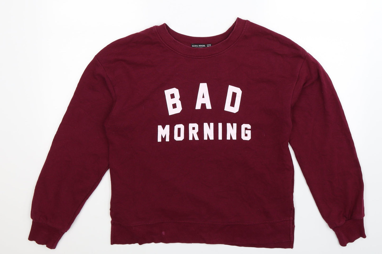 Bershka Womens Purple   Pullover Sweatshirt Size S