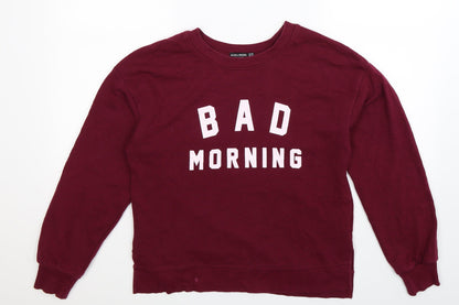 Bershka Womens Purple   Pullover Sweatshirt Size S