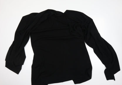 Ann Harvey Womens Black   Cape Jumper One Size