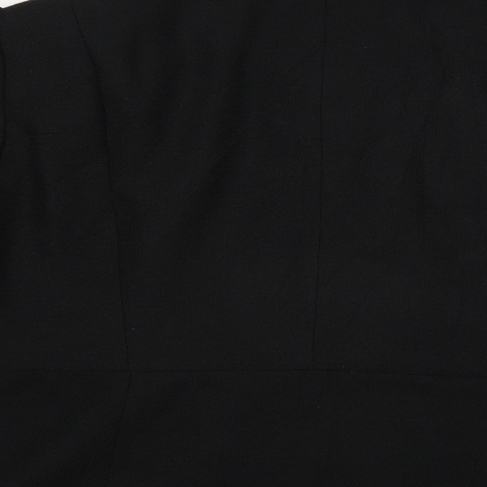 Womens UK Size 12 Preworn Black Overcoat