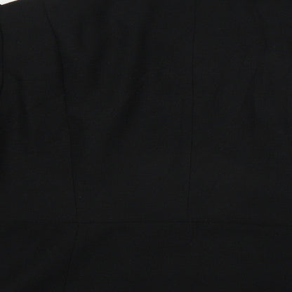 Womens UK Size 12 Preworn Black Overcoat