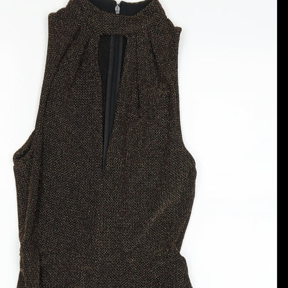 Top shop Womens Gold   A-Line  Size 10