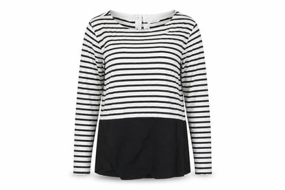 tohibo Womens Multicoloured Striped  Basic T-Shirt Size 36