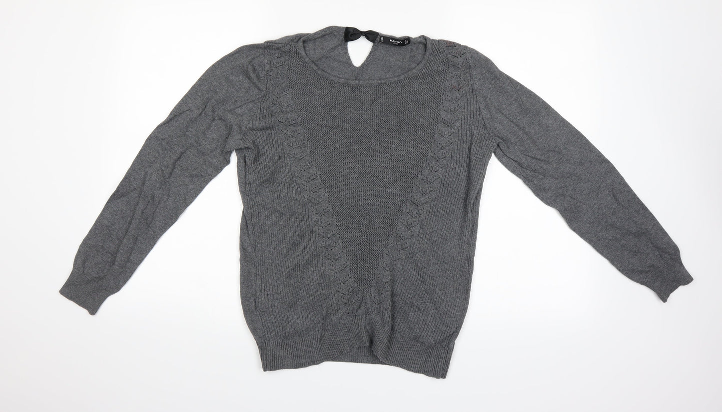 Mango Womens Grey   Pullover Jumper Size 14