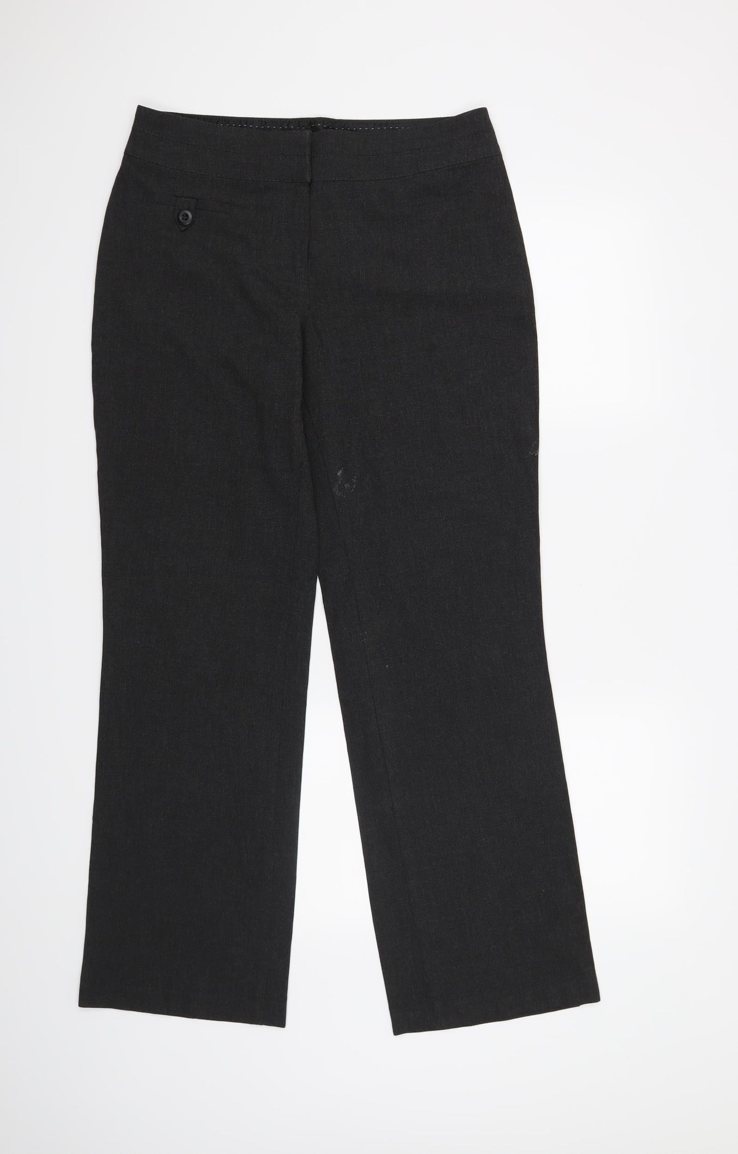 Womens UK Size 12 Marks and Spencer Regular Fit  Grey Trousers