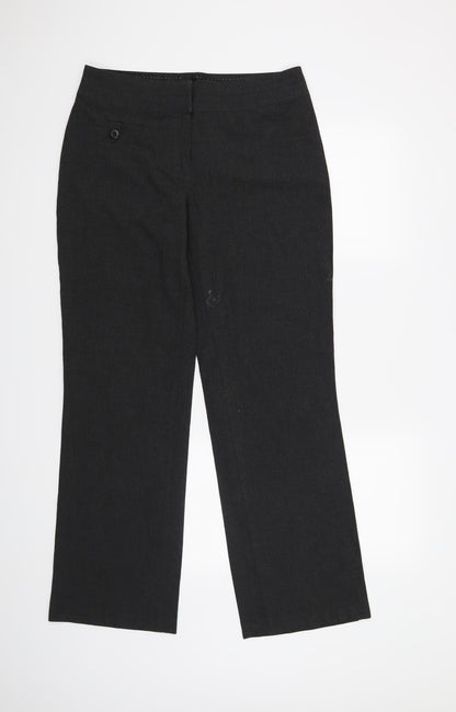 Womens UK Size 12 Marks and Spencer Regular Fit  Grey Trousers