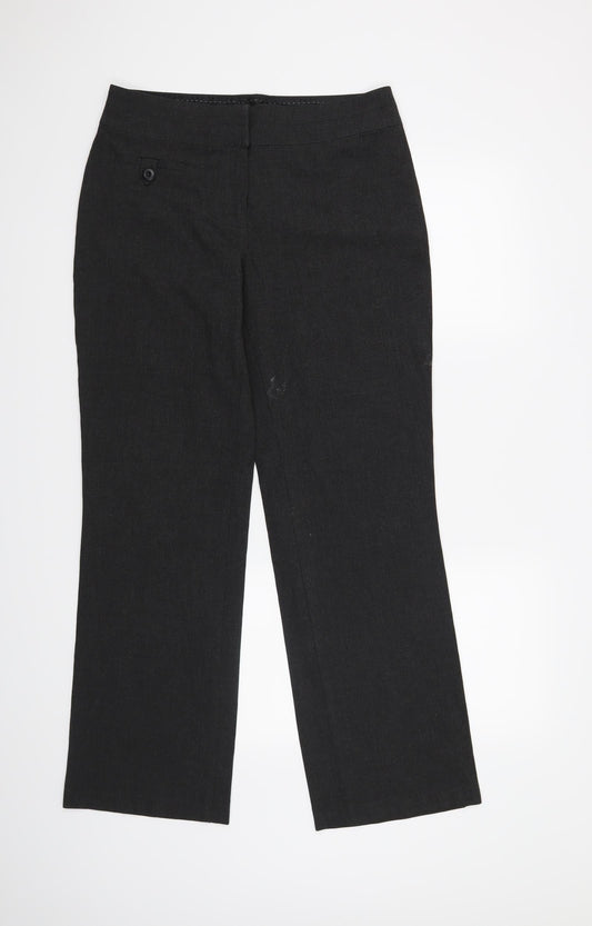 Womens UK Size 12 Marks and Spencer Regular Fit  Grey Trousers
