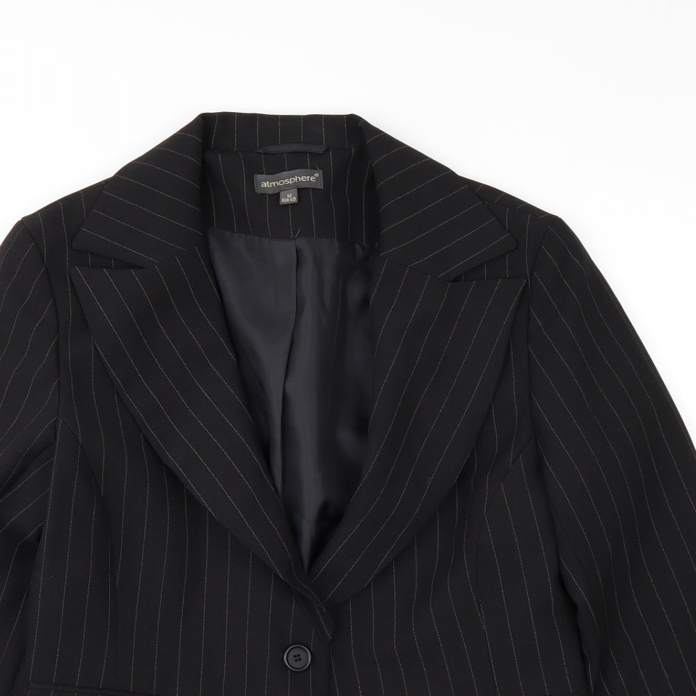 Womens UK Size 12 Atmosphere Black Overcoat