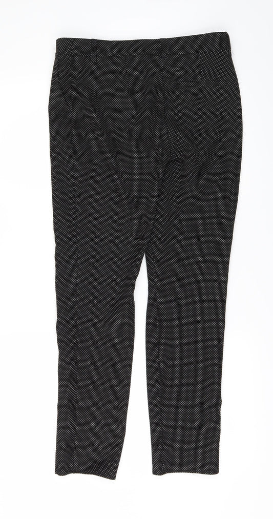 NEXT Womens Black Polka Dot  Trousers  Size 8 L26 in