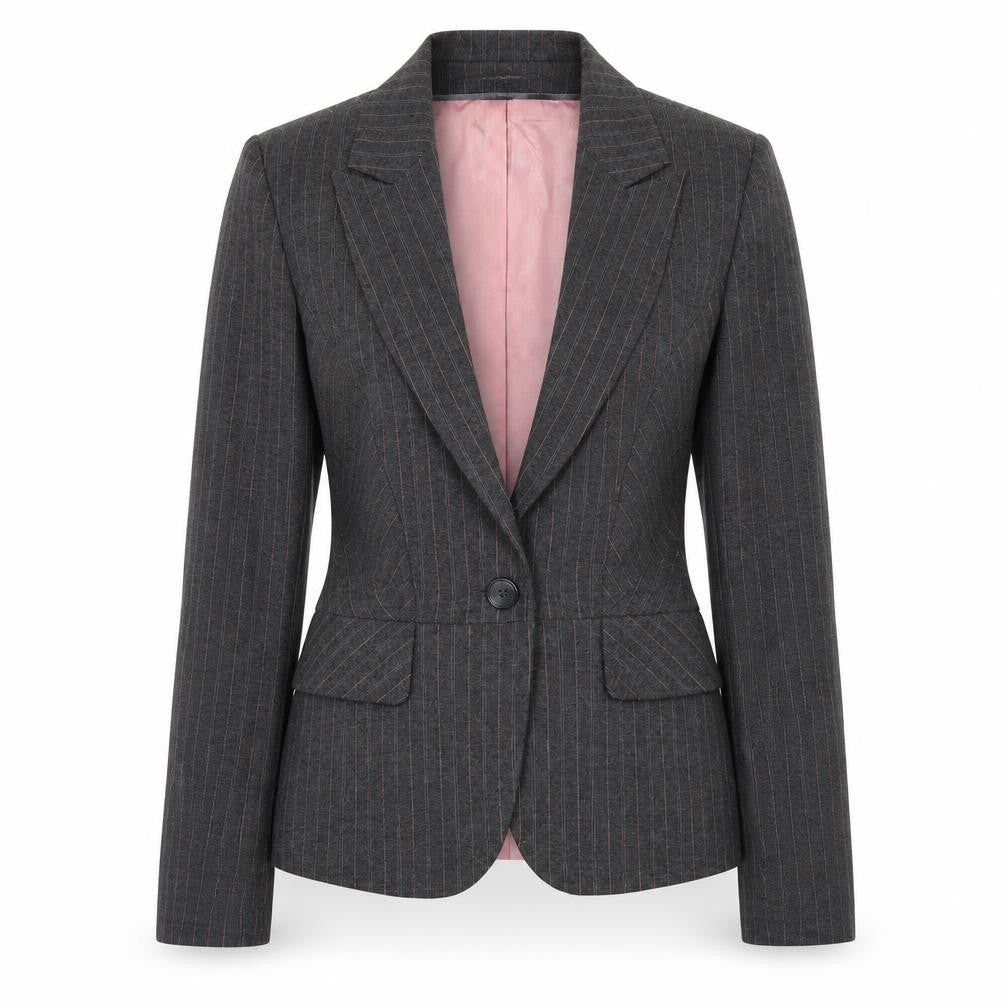 Womens UK Size 8 Warehouse Grey Overcoat