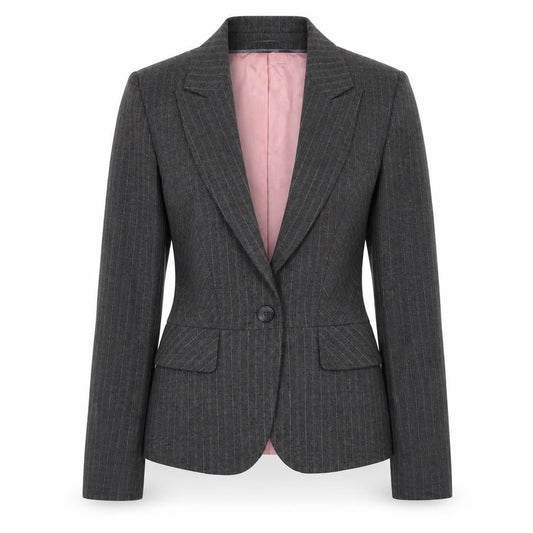 Womens UK Size 8 Warehouse Grey Overcoat