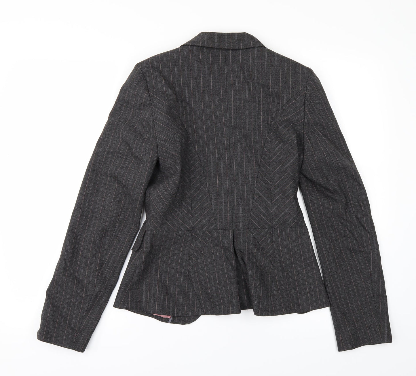 Womens UK Size 8 Warehouse Grey Overcoat