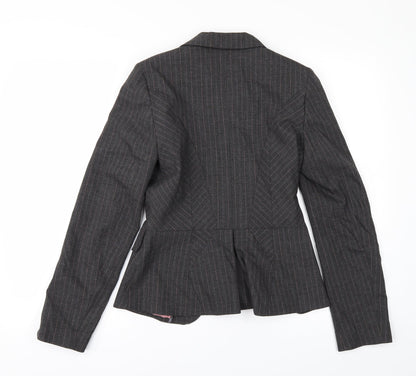 Womens UK Size 8 Warehouse Grey Overcoat