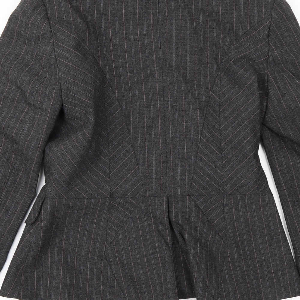 Womens UK Size 8 Warehouse Grey Overcoat