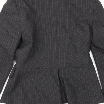 Womens UK Size 8 Warehouse Grey Overcoat