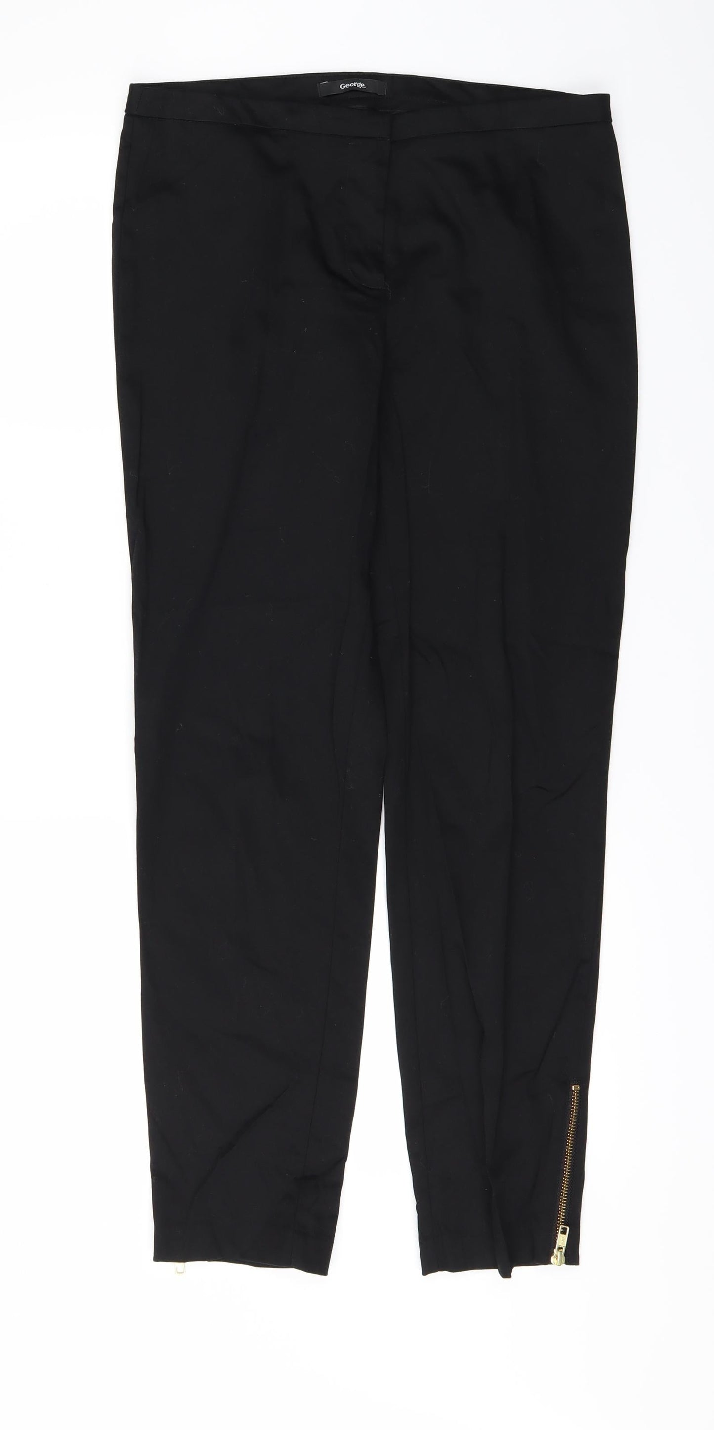 George Womens Black   Trousers  Size 10 L26 in
