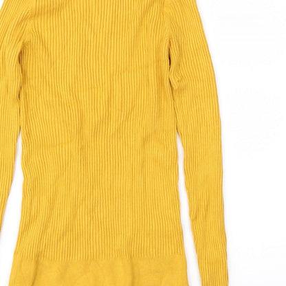 Womens UK Size 10 George Yellow Basic T-Shirt
