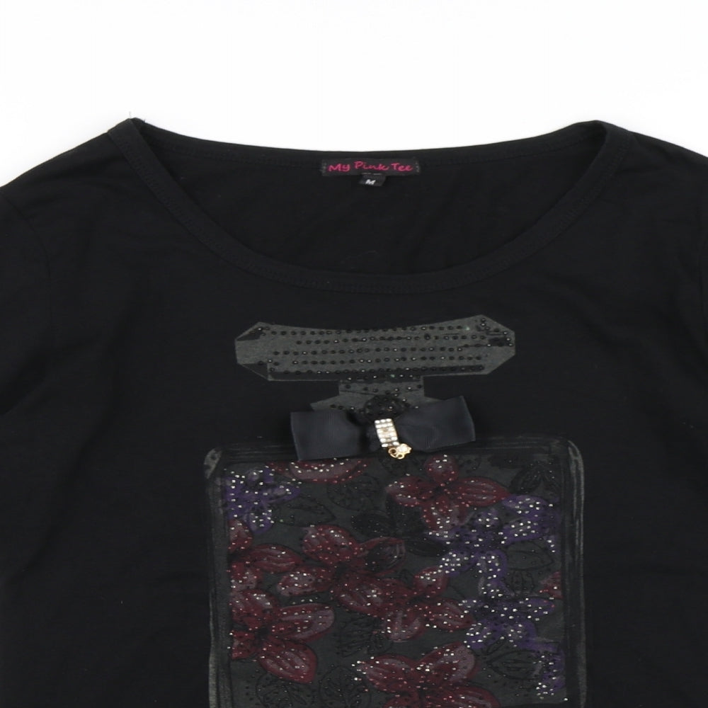My Pink Tee Womens Black   Basic T-Shirt Size M
