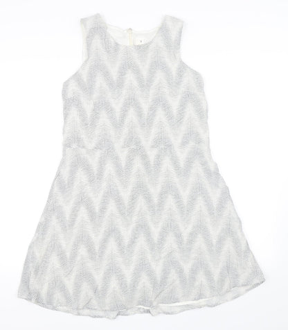 Gap Womens Blue Polka Dot  Skater Dress  Size L