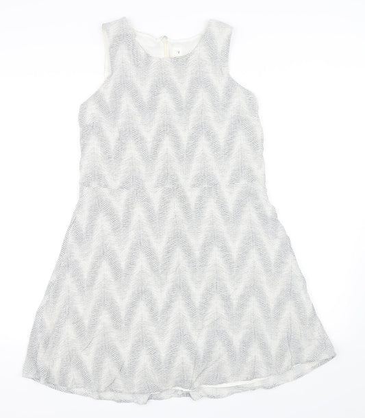 Gap Womens Blue Polka Dot  Skater Dress  Size L