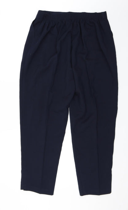 Womens UK Size 23 Preworn Regular Fit  Blue Trousers