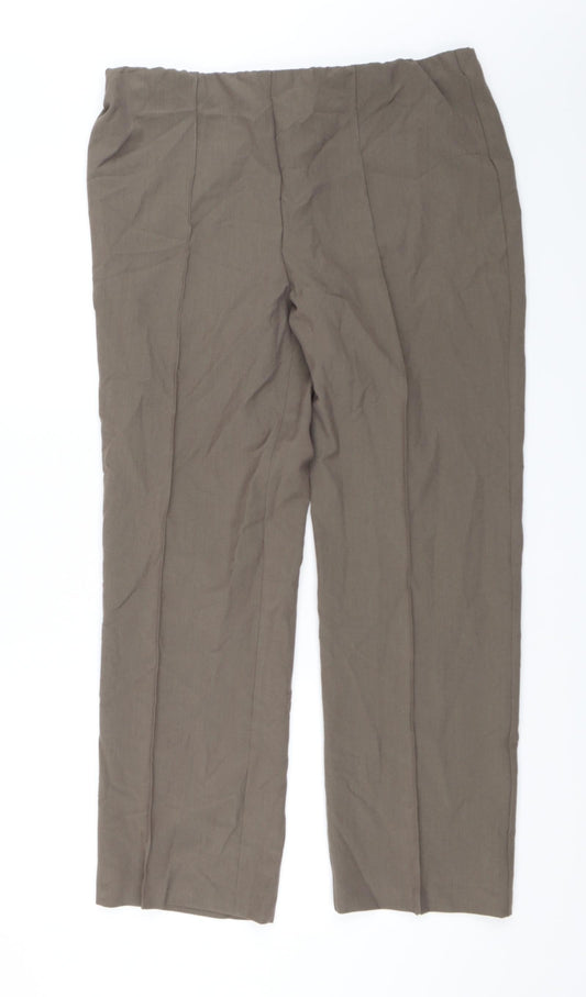 BM Collection Womens Brown   Trousers  Size 16 L30 in