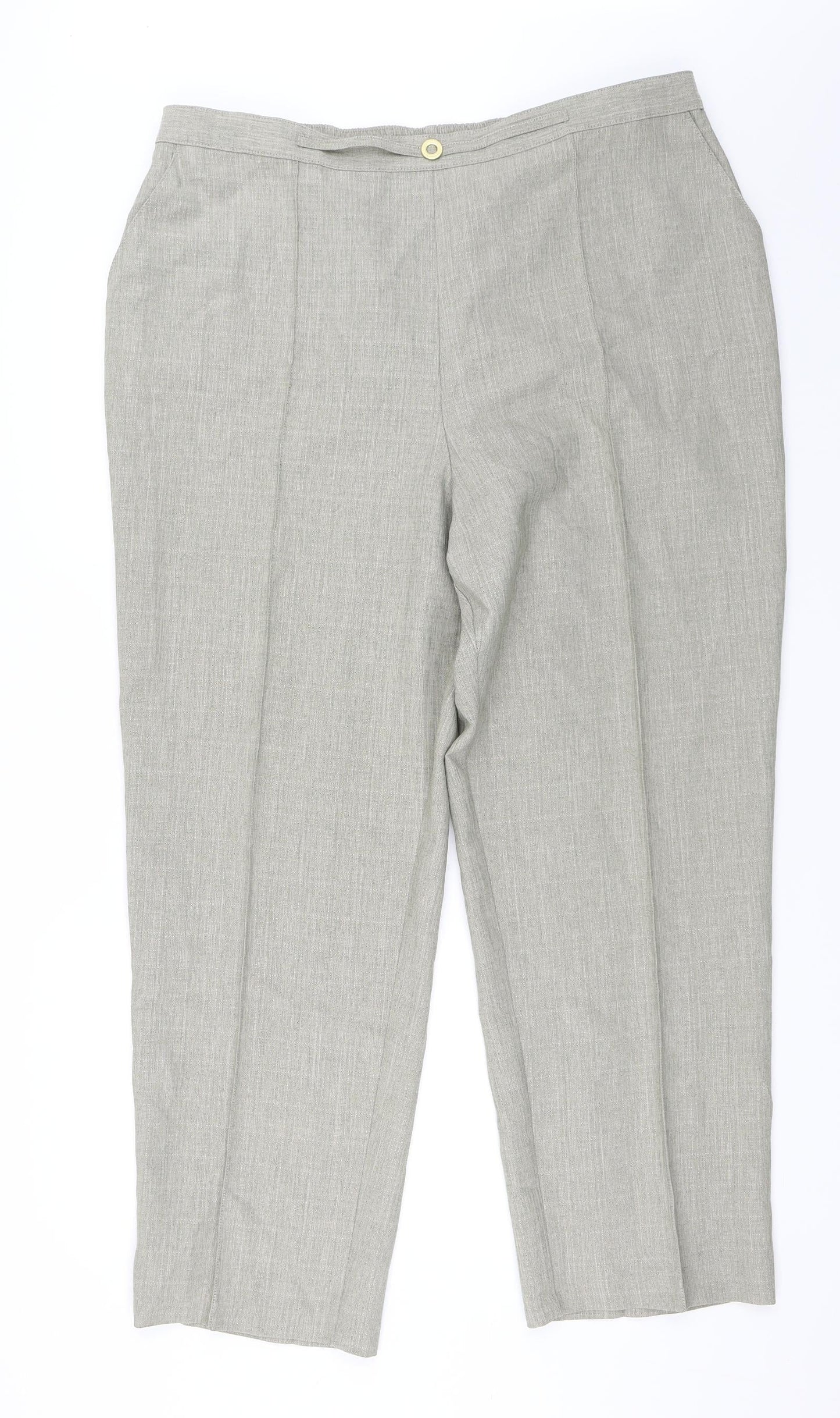 Womens UK Size 20 Marks and Spencer Regular Fit  Green Trousers