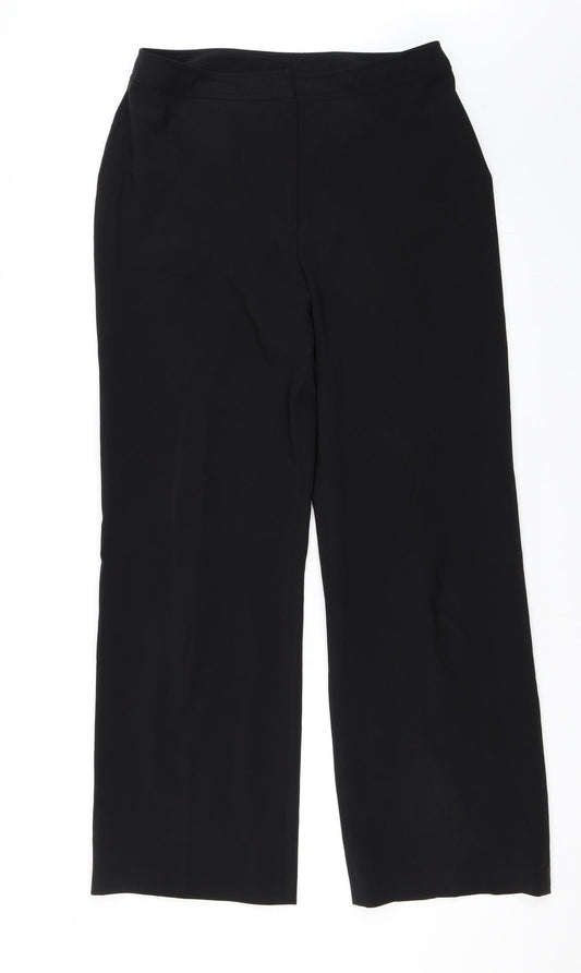 AMARANTO Womens Black   Trousers  Size 14 L29 in