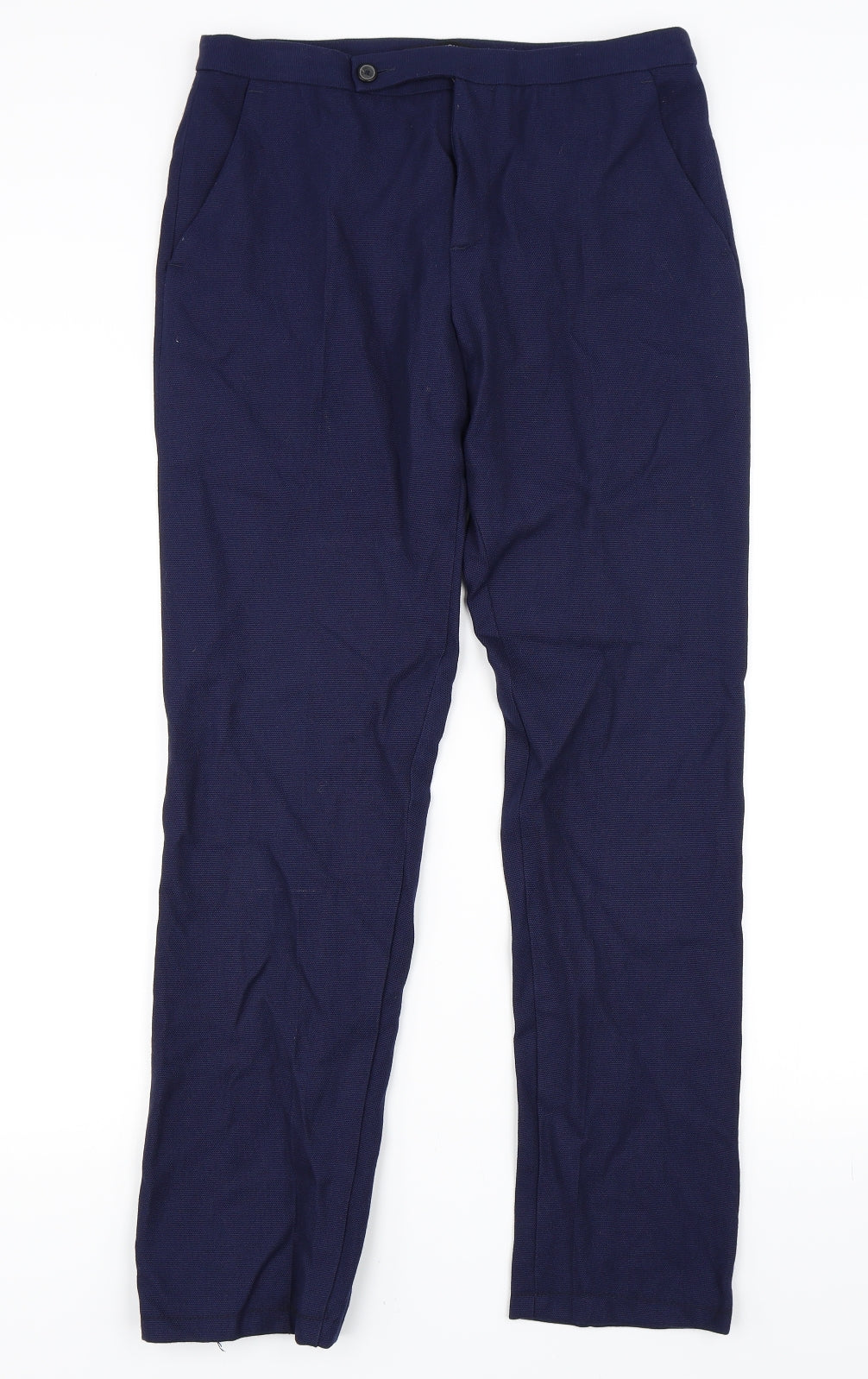 Womens UK Size S Zara Regular Fit  Blue Trousers