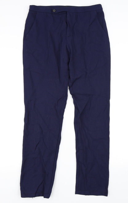 Womens UK Size S Zara Regular Fit  Blue Trousers