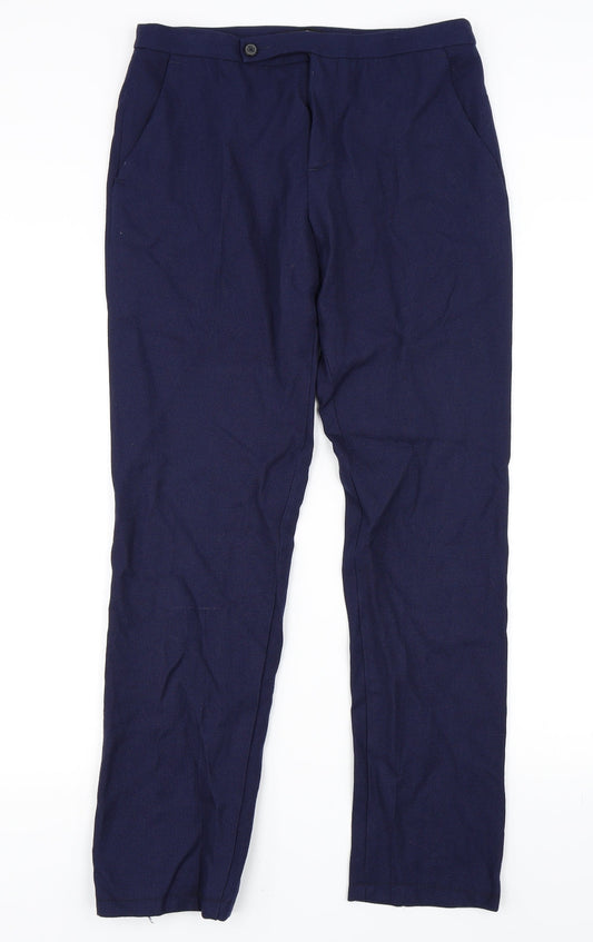 Womens UK Size S Zara Regular Fit  Blue Trousers