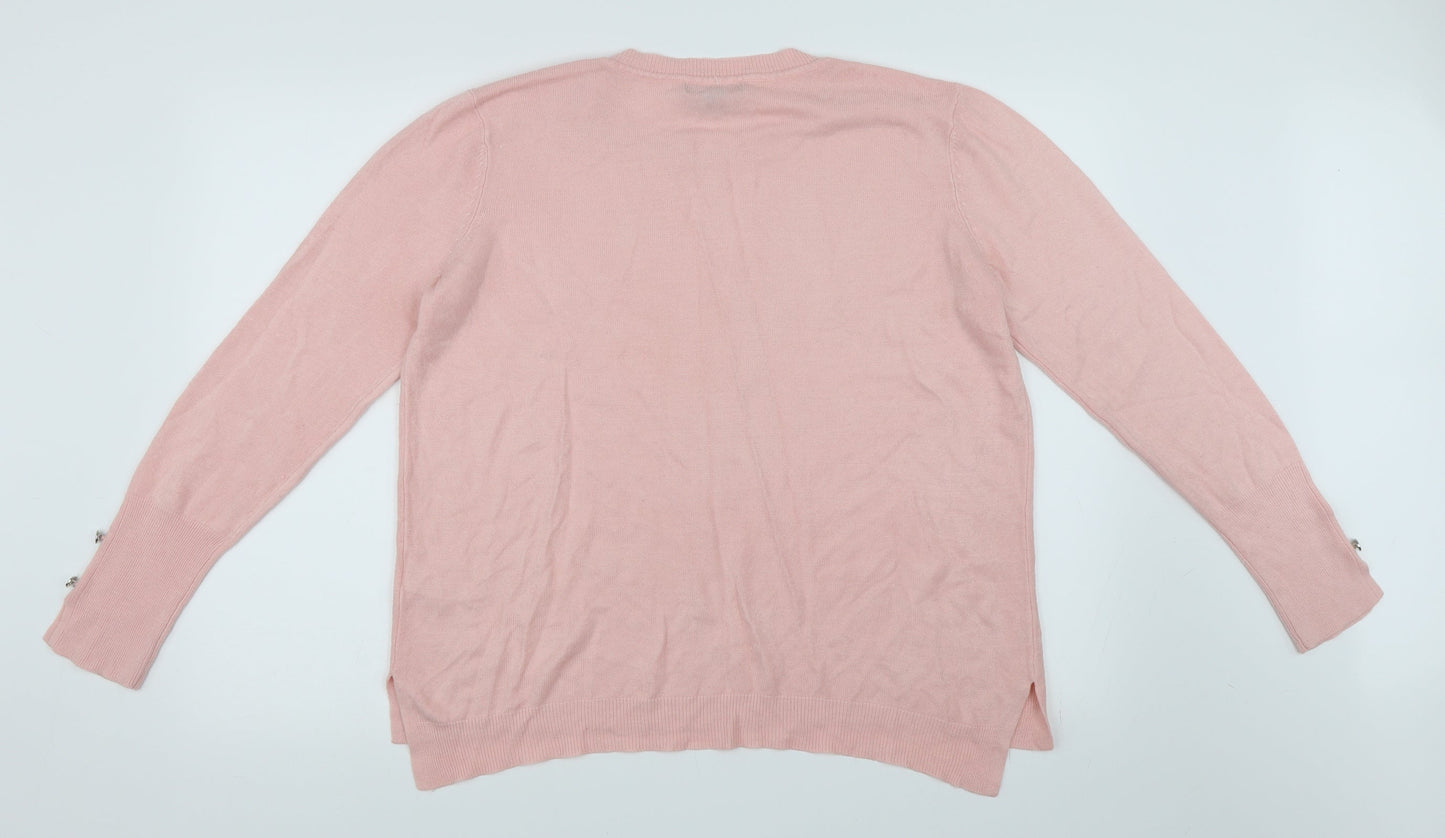 Primark Womens Pink   Pullover Jumper Size L