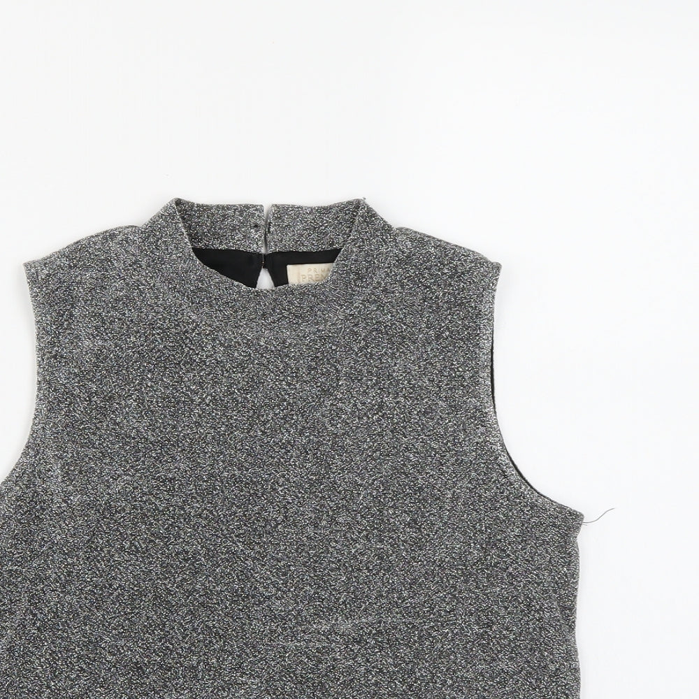 Primark Girls Silver   Cropped Tank Size 11-12 Years