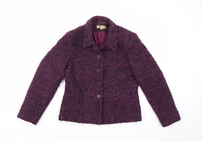 Husen Moda Womens Purple   Pea Coat Coat Size 12