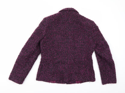 Husen Moda Womens Purple   Pea Coat Coat Size 12