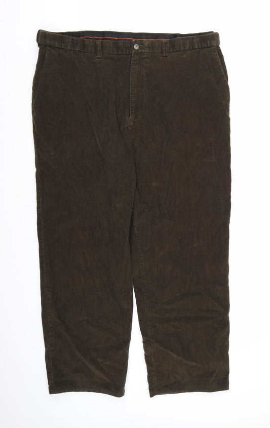 Hagar Mens Brown  Corduroy Trousers   L28 in