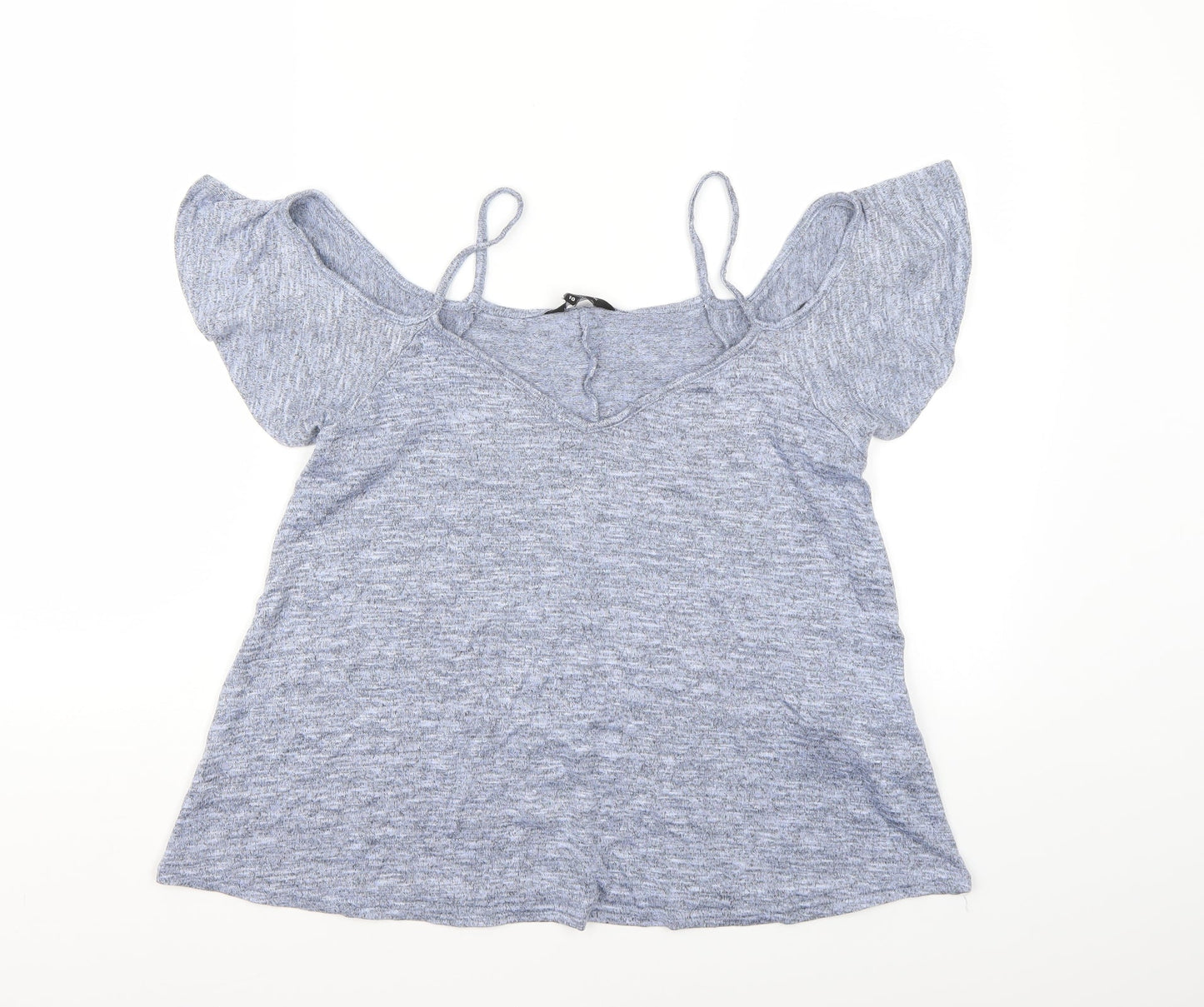 Womens UK Size 10 New Look Blue Basic T-Shirt
