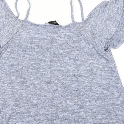 Womens UK Size 10 New Look Blue Basic T-Shirt