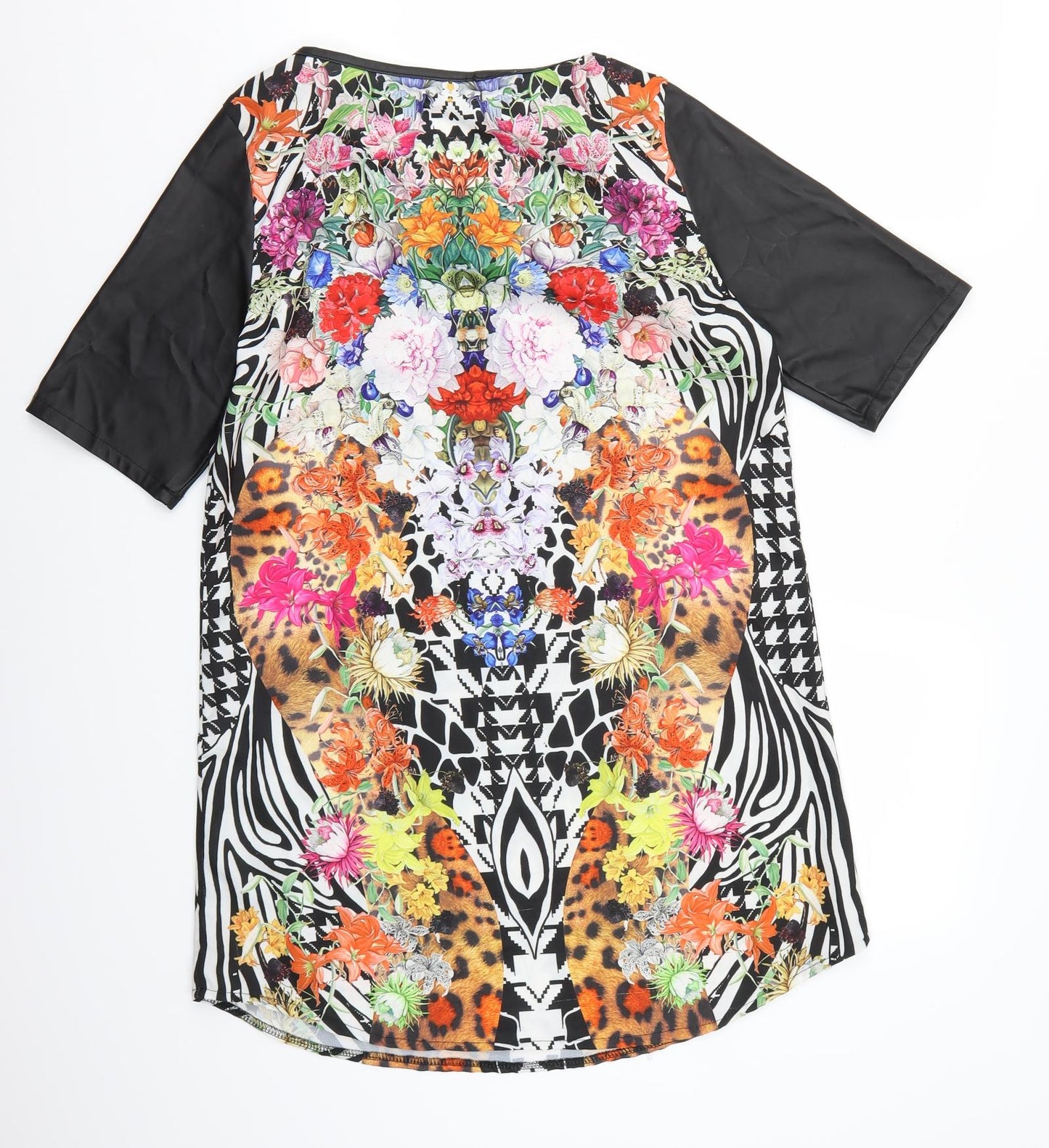 Sweetaeacia Womens Multicoloured Floral  T-Shirt Dress  Size 12