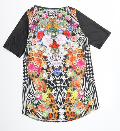 Sweetaeacia Womens Multicoloured Floral  T-Shirt Dress  Size 12