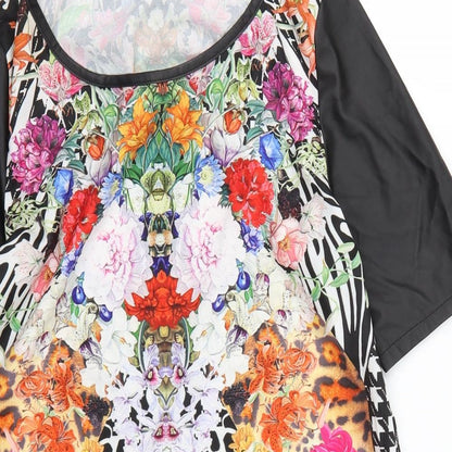 Sweetaeacia Womens Multicoloured Floral  T-Shirt Dress  Size 12