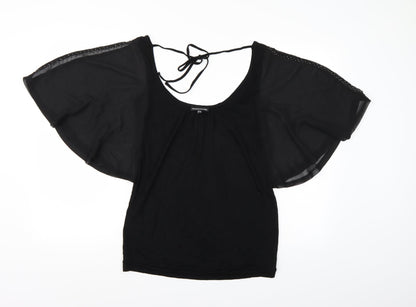 Womens UK Size 8 Warehouse Black Basic Blouse