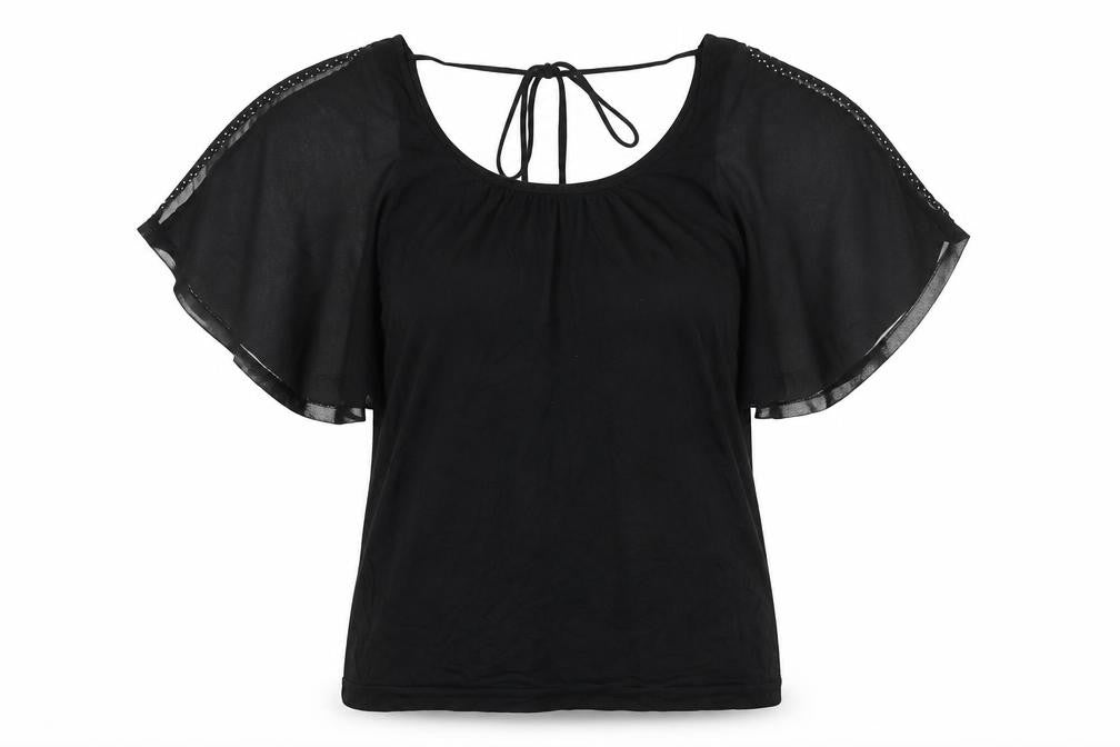 Womens UK Size 8 Warehouse Black Basic Blouse