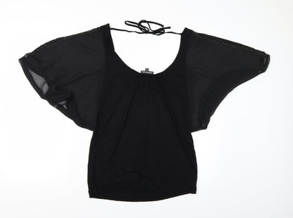 Womens UK Size 8 Warehouse Black Basic Blouse