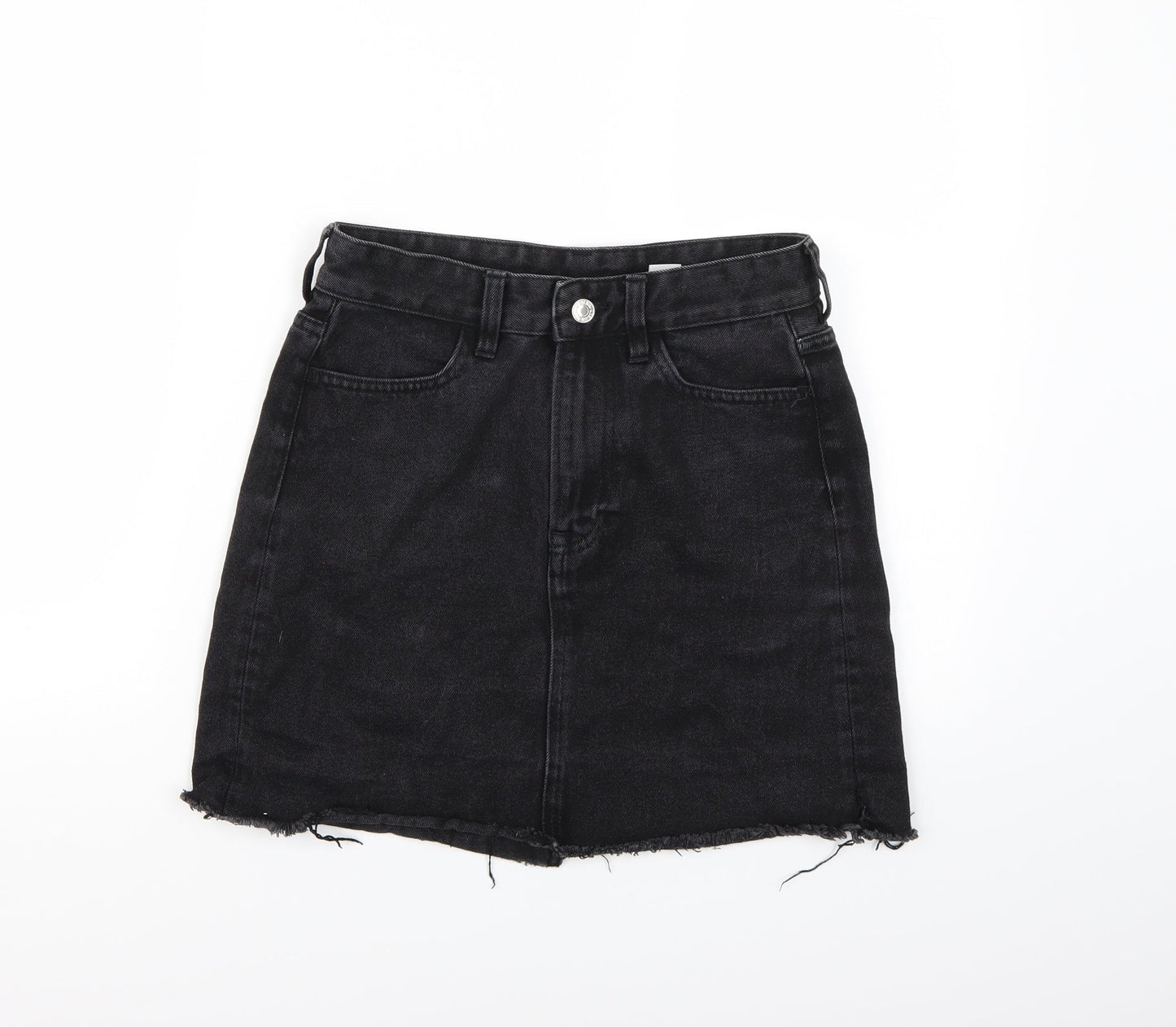 &DENIM Womens Black  Denim A-Line Skirt Size 8