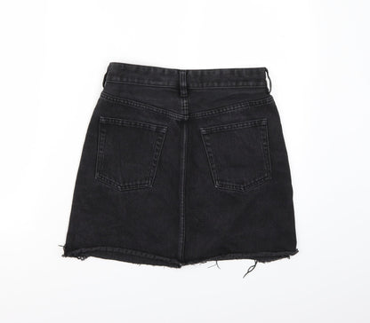&DENIM Womens Black  Denim A-Line Skirt Size 8