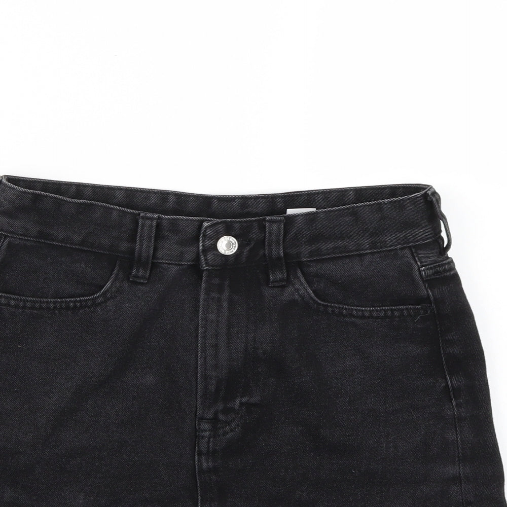 &DENIM Womens Black  Denim A-Line Skirt Size 8