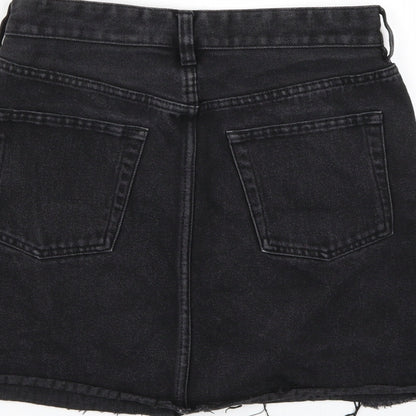 &DENIM Womens Black  Denim A-Line Skirt Size 8